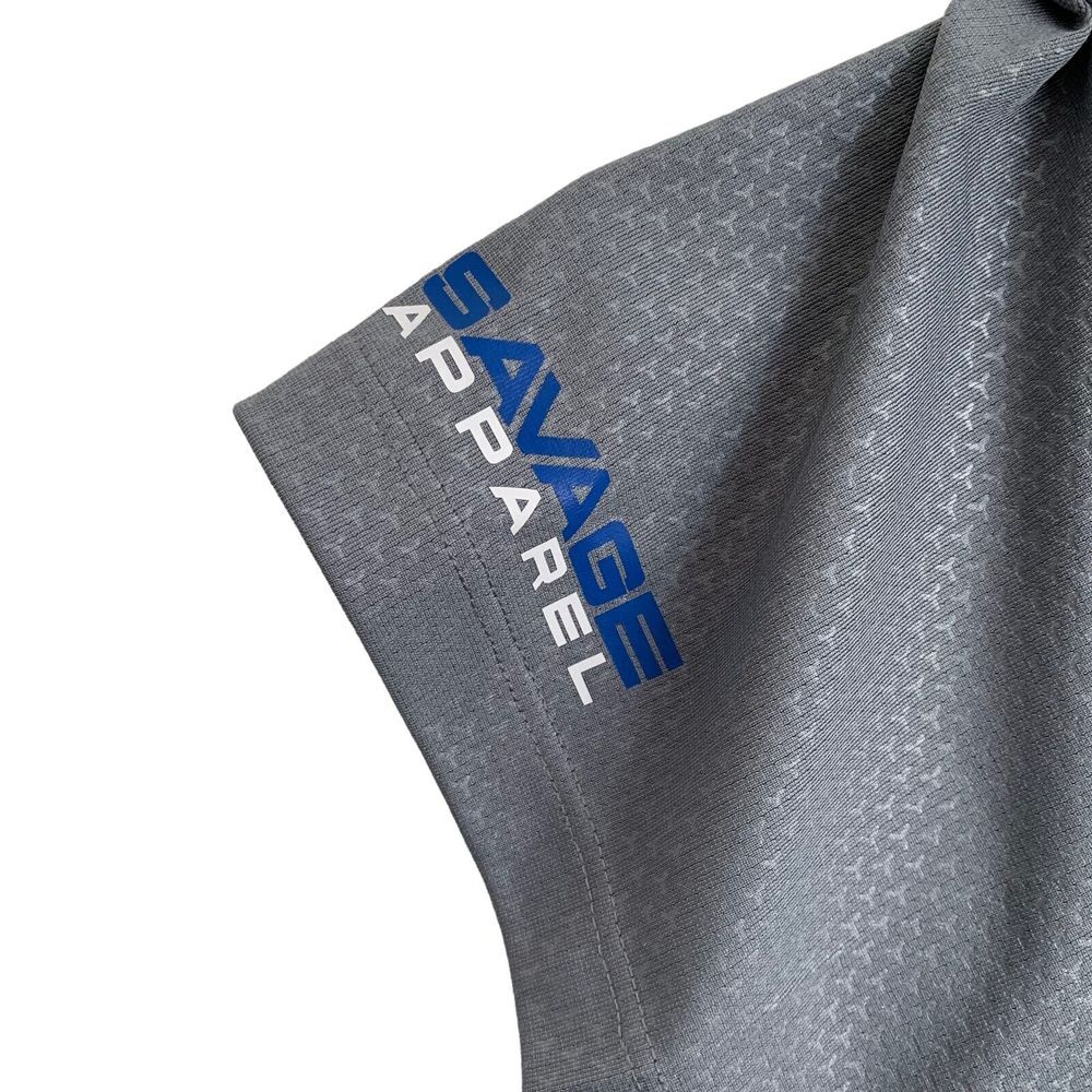Nike Golf Dri Fit Savage Apparel Golf Polo Men's Size‎ S Gray Blue Polyester - Picture 3 of 6